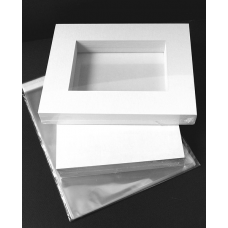 Market Kit   25 sets of 8" x 12" windowed Ultimate White Mats